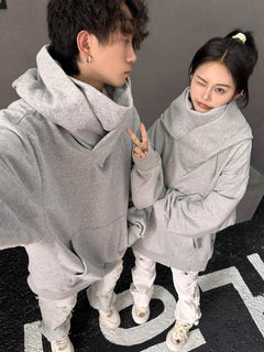 Loose High Collar Fleece Lined Hoodie - Fun Stuff Gift Shop