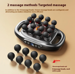 Deep Tissue Massage Gun for Muscle Recovery – 30 Speeds, 8/16 Heads, Quiet Percussion Therapy Device for Pain Relief & Fitness Recovery