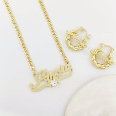 Personalized DIY Name Necklace with Heart Birthstone - Fun Stuff Gift Shop
