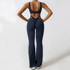 Women's Flared Jumpsuit – Elegant Wide-Leg One-Piece