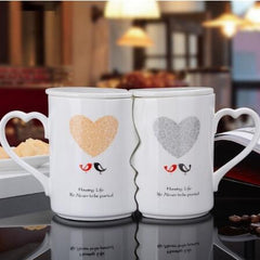 Couple’s Ceramic Mug Set – Cute Matching Coffee Cups with Personalized Designs (Gift for Couples)
