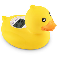Duck Baby Bath Thermometer & Clock – Water & Room Temp with Fahrenheit/Celsius Display - Baby Bath Thermometers - Fun Stuff Gift Shop