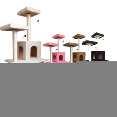 Cat Tree with Scratching Post & Climbing Frame | Multi-Color Cat Tower - Fun Stuff Gift Shop