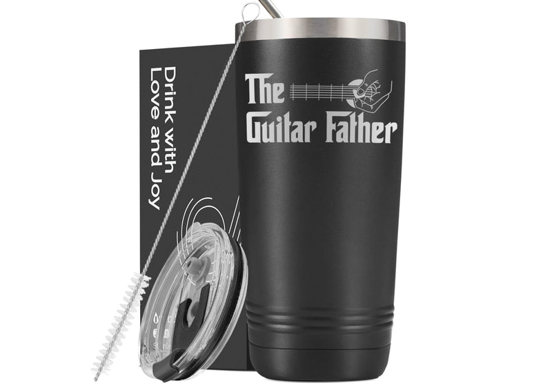 Guitar Father Tumbler | 20oz Insulated Stainless Steel | Gift for Guitar-Loving Dads - Fun Stuff Gift Shop