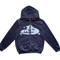 Star Printed Zip Up Hoodies - Fun Stuff Gift Shop