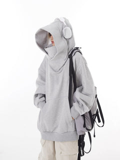 Loose High Collar Fleece Lined Hoodie - Fun Stuff Gift Shop