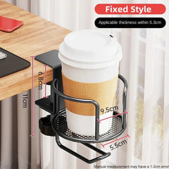 No-Drill Desk Cup Holder – Adjustable Clamp-On Arm Stand - Desk Accessories - Fun Stuff Gift Shop