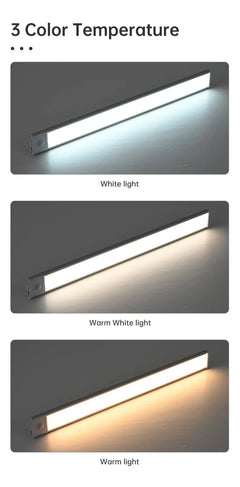 LED Motion Sensor Under Cabinet Light – USB Wireless, 3-Color, Kitchen & Wardrobe Lighting - LED Lighting - Fun Stuff Gift Shop