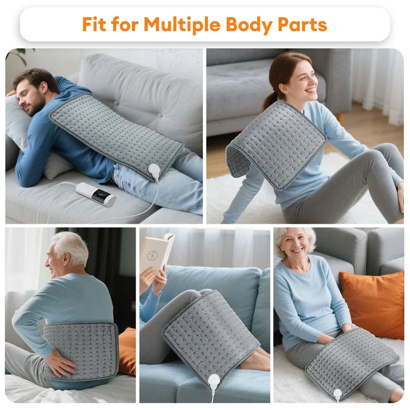 Electric Heating Pad – 9 Temperature Settings, 4 Timers (30x60cm)