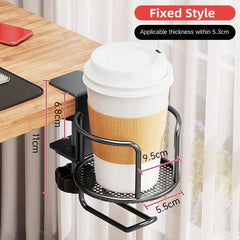 No-Drill Desk Cup Holder – Adjustable Clamp-On Arm Stand - Desk Accessories - Fun Stuff Gift Shop