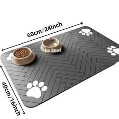Pet Feeding Mat – Absorbent, Waterproof Placemat for Dogs & Cats
