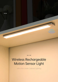 LED Motion Sensor Under Cabinet Light – USB Wireless, 3-Color, Kitchen & Wardrobe Lighting - LED Lighting - Fun Stuff Gift Shop