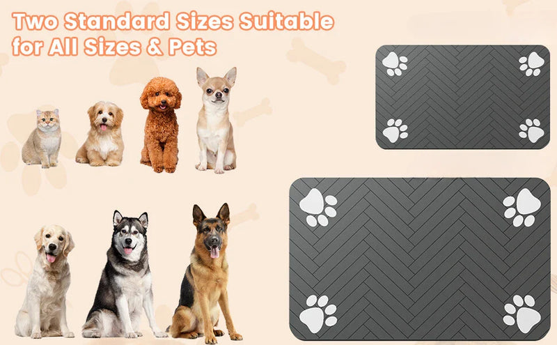 Pet Feeding Mat – Absorbent, Waterproof Placemat for Dogs & Cats