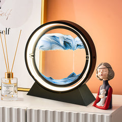 Moving Sand Art Table Lamp – 3D Landscape Quicksand Night Light | USB LED, Touch Dimmer, Desk & Bedroom Decor