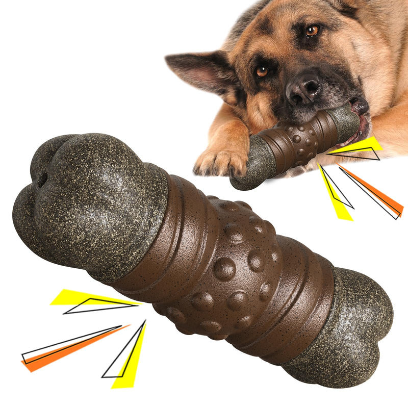Squeaky Dinosaur Egg Dog Chew Toy | Indestructible Rubber Toy for Aggressive Chewers - Fun Stuff Gift Shop
