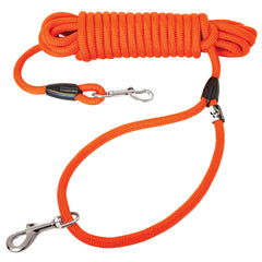 Heavy-Duty Corded Dog Training Leash | 300 lb Rated | 15, 30 & 50 ft | Orange or Black - Fun Stuff Gift Shop