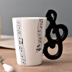 Guitar-Shaped Ceramic Coffee Mug – Musical Note Cup for Coffee, Tea & Gifts (250ml, 24 Colors) - Mugs & Drinkware - Fun Stuff Gift Shop