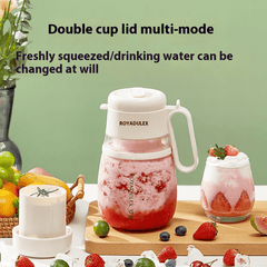 Portable USB Rechargeable Juicer | 1.5L | 200W | Cherry White & Sunset Purple - Fun Stuff Gift Shop