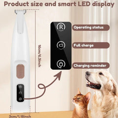 Pet Paw Trimmer with LED Light | Waterproof Rechargeable Dog Grooming Trimmer - Fun Stuff Gift Shop