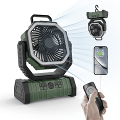 3-in-1 Camping Fan with LED Light & Power Bank – Portable Rechargeable Outdoor Fan (10,000mAh / 20,000mAh, Quiet, Adjustable) - Fun Stuff Gift Shop