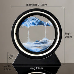 Moving Sand Art Table Lamp – 3D Landscape Quicksand Night Light | USB LED, Touch Dimmer, Desk & Bedroom Decor