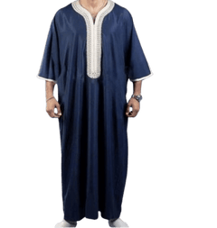 Stylish Men's Black Long Shirt Muslim Robe - Fun Stuff Gift Shop