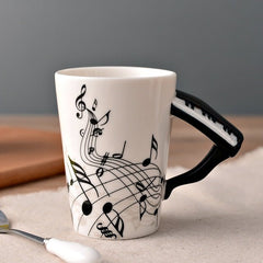 Guitar-Shaped Ceramic Coffee Mug – Musical Note Cup for Coffee, Tea & Gifts (250ml, 24 Colors) - Mugs & Drinkware - Fun Stuff Gift Shop