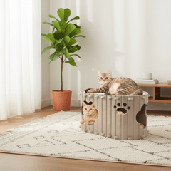 Foldable Cat Cave House for Indoor Cats — Up to 22 lbs - Fun Stuff Gift Shop