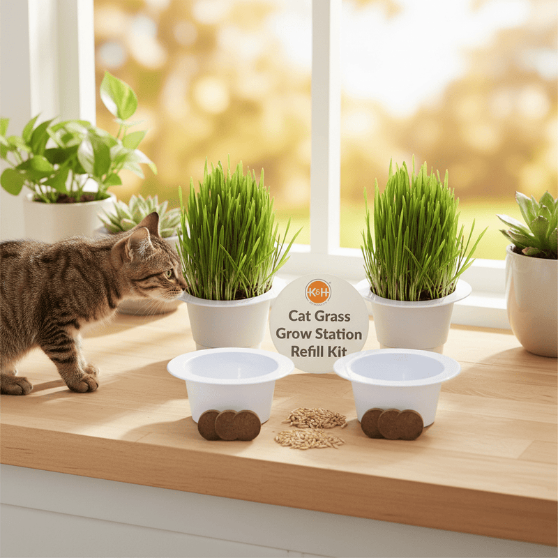 Cat Grass Grow Station Refills — USA Non-GMO Oat Grass | 2 Pack - Fun Stuff Gift Shop