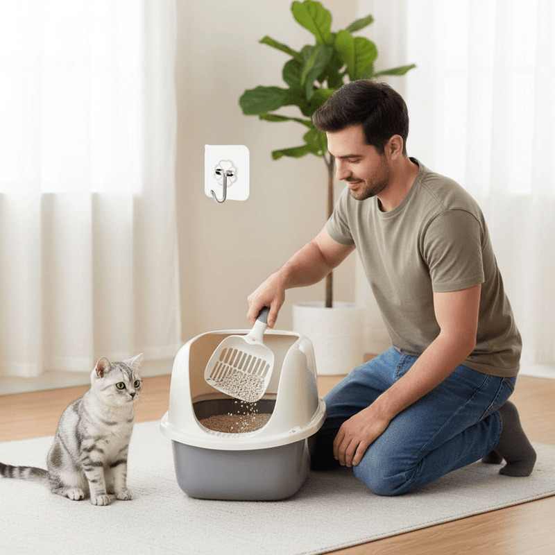 Cat Kitty Litter Box Pooper Scooper for Cat Litter Box with Holder - Fun Stuff Gift Shop