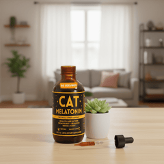 Cat Melatonin Sleep Aid Drops — Calming & Anxiety Relief | Salmon Flavor - Fun Stuff Gift Shop