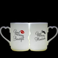 Couple’s Ceramic Mug Set – Cute Matching Coffee Cups with Personalized Designs (Gift for Couples)