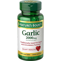 Nature's Bounty Garlic 2000mg Softgels – 4 Pack (480 Softgels Total) - Fun Stuff Gift Shop