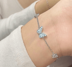 Blue Luminous Butterfly Necklace – Glow-in-the-Dark Smart Pendant Jewelry for Women (Titanium Steel Chain) - Fun Stuff Gift Shop