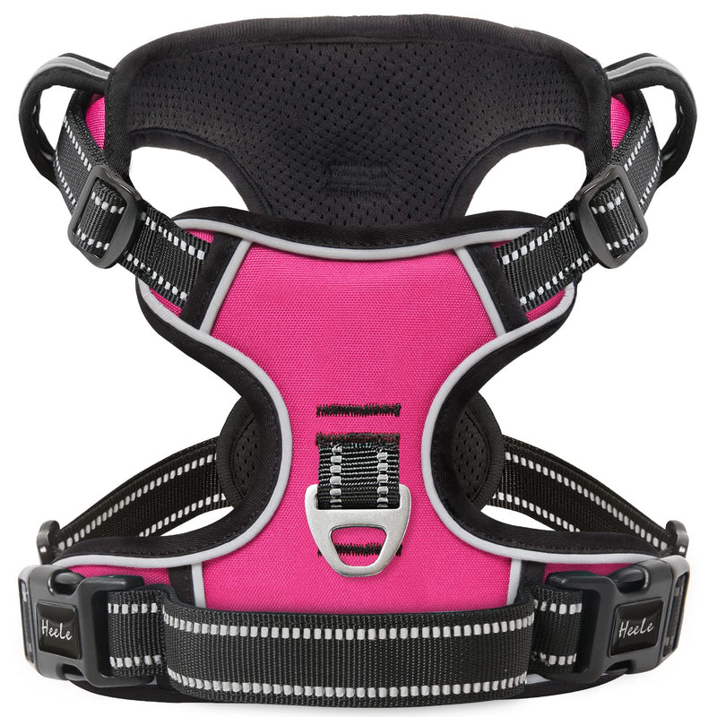 No-Pull Dog Harness | Reflective Breathable Mesh with Soft Handle | Large Dogs | Rose - Fun Stuff Gift Shop