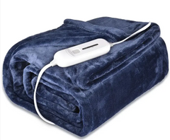 3-Level Electric Heated Blanket – Ultra-Soft Flannel Throw with Fast Heating, Auto Shut-Off & Safety Protection (50” x 60”)