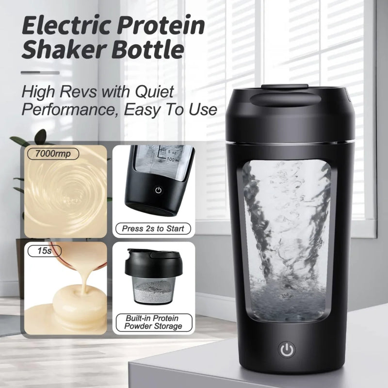 Electric Portable Protein Powder Shaker Bottle