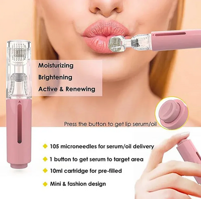 2-in-1 Microneedle Roller Pen – Boost Skin Glow, Reduce Wrinkles & Support Beard Growth (Serum Infusion Technology)
