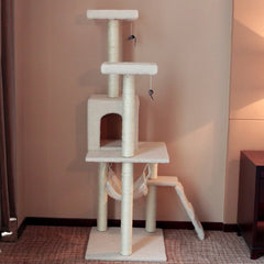 Cat Tree with Scratching Post & Climbing Frame | Multi-Color Cat Tower - Fun Stuff Gift Shop