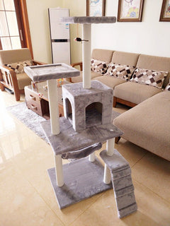 Cat Tree with Scratching Post & Climbing Frame | Multi-Color Cat Tower - Fun Stuff Gift Shop