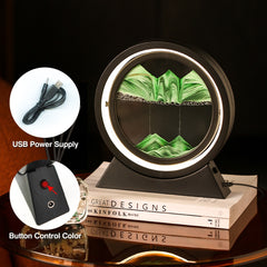 Moving Sand Art Table Lamp – 3D Landscape Quicksand Night Light | USB LED, Touch Dimmer, Desk & Bedroom Decor