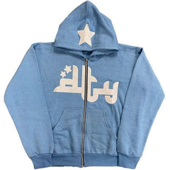 Star Printed Zip Up Hoodies - Fun Stuff Gift Shop