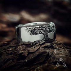 Simple Retro Carved Tree of Life Ring - Fun Stuff Gift Shop