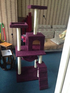 Cat Tree with Scratching Post & Climbing Frame | Multi-Color Cat Tower - Fun Stuff Gift Shop