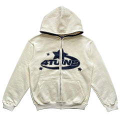 Star Printed Zip Up Hoodies - Fun Stuff Gift Shop