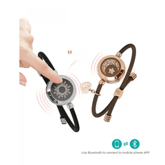 Long Distance Touch Bracelet for Couples | Vibration & Light Up Smart Bracelet | TotwoSun Moon Relationship Gift - Fun Stuff Gift Shop