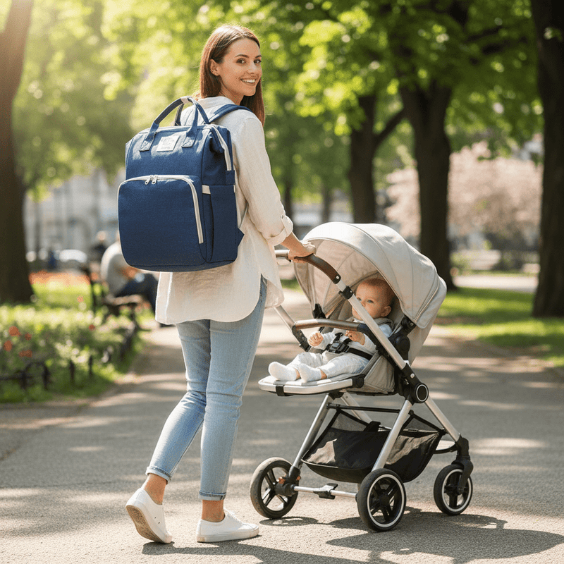 Large Capacity Diaper Bag Backpack | Mommy Bag with Insulated Pockets | 9 Colors - Fun Stuff Gift Shop