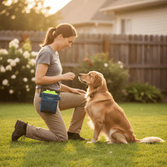 Dog Treat Pouch & Training Bag | Built-In Poop Bag Dispenser | Crossbody or Belt Clip - Fun Stuff Gift Shop