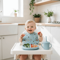 Baby Silicone Feeding Set – Baby-Led Weaning Plates, Bowls & Utensils (Sky Blue) - Baby Feeding Sets - Fun Stuff Gift Shop