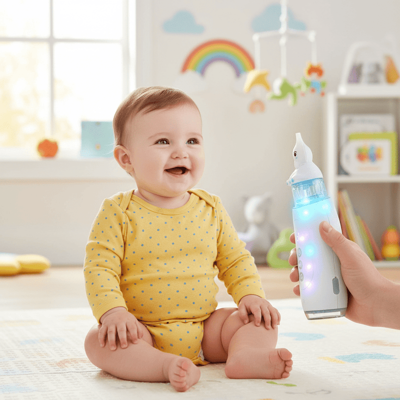 Electric Baby Nasal Aspirator with Elephant Tip – 3 Suction Levels, Music & Lights for Infants & Toddlers - Baby Nasal Aspirators - Fun Stuff Gift Shop